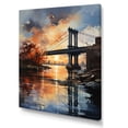 thumbnail image 2 of Designart "Bronx Bridge in New York" Cityscapes Canvas Wall Art, 2 of 5