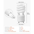 thumbnail image 5 of VEVOR 4-Pack CFL Light Bulbs, 13W Compact Fluorescent Spiral Bulbs with 2700K Warm Light, 900lm Luminous Flux, Twist and Lock GU24 Base, Ideal for Bedrooms, Study Rooms, Living Rooms, Commercial Use, 5 of 9