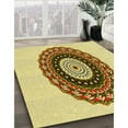 thumbnail image 3 of Ahgly Company Machine Washable Indoor Round Transitional Dark Bisque Brown Area Rugs, 4' Round, 3 of 7