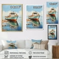 thumbnail image 4 of Designart "Harbor Docked Fishing Vessel I" Coastal Boat Floater Framed Wall Art Prints, 4 of 5