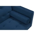 thumbnail image 5 of Velvet Convertible Futon Sofa Bed, Mid-Century Modern Loveseat Sofa with Padded and Backrest, Memory Foam Couch Sleeper Sofa with Pillows, Armchair Sofa for Bedroom Living Room Hotel Office, Navy Blue, 5 of 7