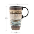 thumbnail image 5 of Topadorn Tall Ceramic Travel Mugs 17 oz. Sealed Lid With Color Box and Handle Coffee Cup, Cafe, 5 of 5