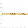 thumbnail image 4 of The Black Bow Men's 7.5mm 10k Yellow Gold Solid Concave Figaro Bracelet, 9 Inch, 4 of 7