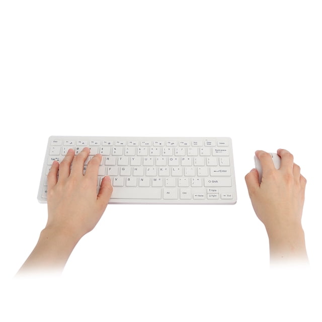 2.4G Keyboard Mouse Set Keyboard Mouse Combo, Plug And Play With Protector Mini Wireless Keyboard, Computer Accessary For Home Busness Long-term Typing White K‑03