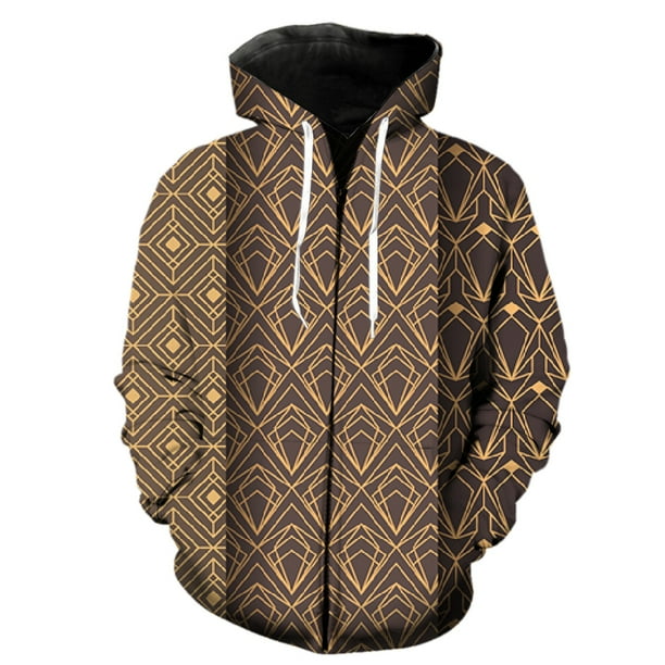 Sudadera con capucha y cremallera con estampado abstracto para hombre, chaquetas de primavera con capucha, tops geniales, sudaderas casuales de manga larga con estampado 3D de Harajuku