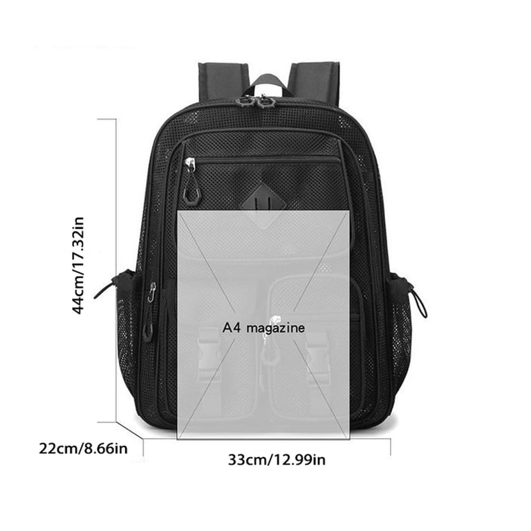 TGPMGRZ Mesh Backpack for School, Large Heavy Duty See  display picture 2