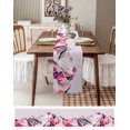 thumbnail image 3 of Ldtrchee Purple Mountain Table Runner 60 Inches, Abstract Pink Street Art Nature Wilderness Bed Runner Dresser Scarves Tabletop for Indoor Outdoor Parties/Ceremony/Banquet, 13" x 60", 3 of 8
