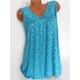 thumbnail image 2 of Camiseta sin mangas con cuello en V sin mangas, chaleco holgado para mujer, camiseta de verano, azul claro, M Yuarrent AP001998-14, 2 of 5
