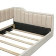 thumbnail image 6 of Euroco Upholstered Twin XL Daybed, Low Profile Sofa Bed with Storage Pocket, Beige, 6 of 8