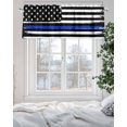 thumbnail image 7 of Patriotic Thin Blue Line Flag Kitchen Valances for Windows Police Enforcement Valance Curtains&nbsp; for Kitchen /Living Room/Bedroom/ Bathroom Decor, 54"x18 " ,Rod Pocket 1 Panel,, 7 of 7