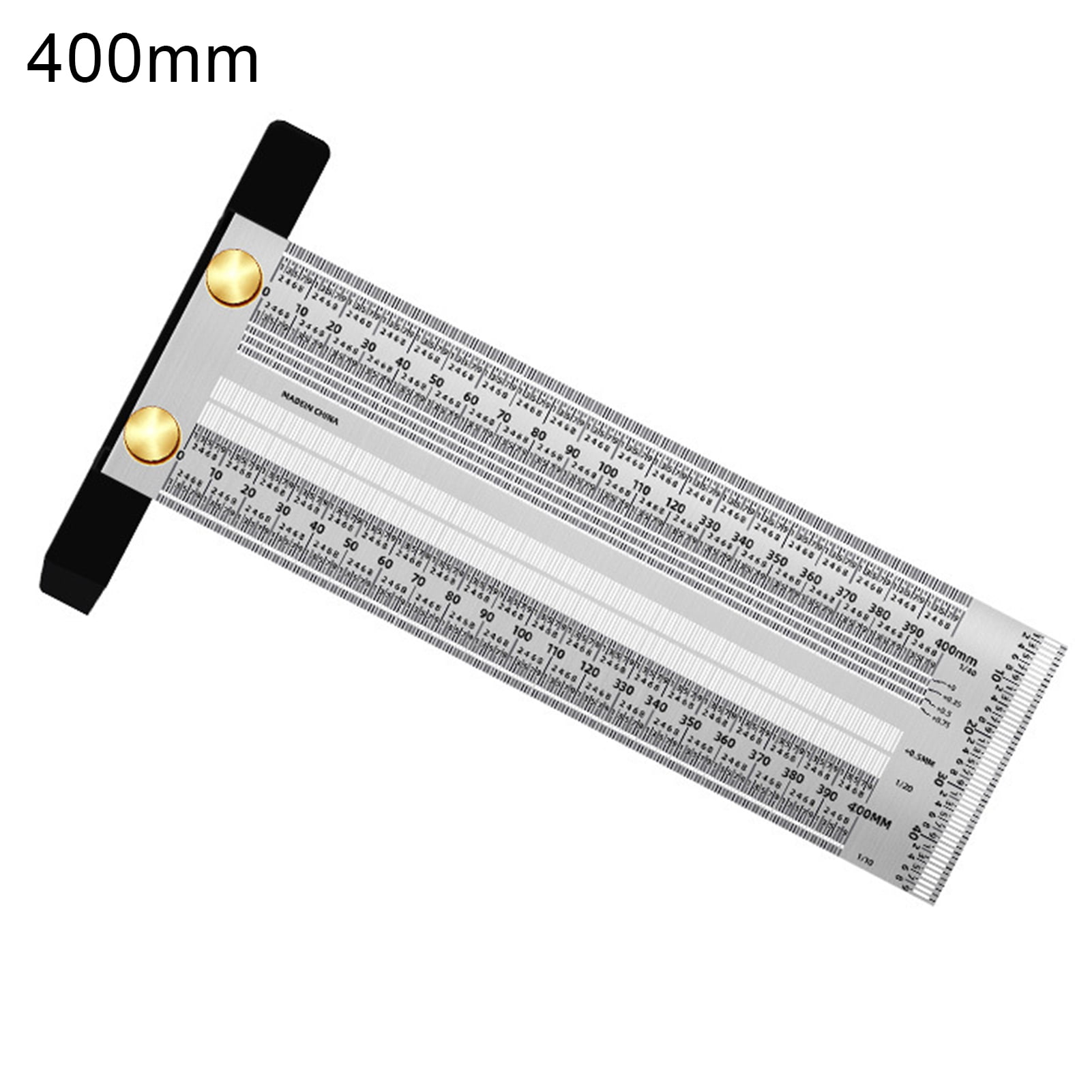 Size : E 180mm 200mm Flexible Scribing 400mm Ultra Precision Marking Ruler Right-Angle Ruler and T-Type Ruler 300mm Easy to Operate