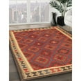 thumbnail image 3 of Ahgly Company Machine Washable Indoor Round Contemporary Red Area Rugs, 6' Round, 3 of 7