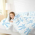 thumbnail image 4 of jejeloiu Kawaii Bowknot Ribbon Twin Comforter Sets,Blue Cute Stars Bedding Set For Girls Teens Reversible 2-Piece, 4 of 8