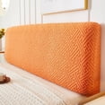 thumbnail image 5 of Nvzi 1 pieza de funda protectora elástica de tela suave y afelpada para cabecero y respaldo de cama, 1,8 m de largo (naranja)., 5 of 5
