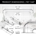 thumbnail image 2 of MERIVILLE 1" Double Wraparound Curtain Rod Set, Adjustable 96-144 Inches, Blackout Design, Satin Nickel, 2 of 5