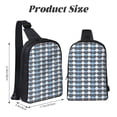 thumbnail image 2 of Chest Bag Dual Pocket 11.8×7.7×2.4in Waterproof Double-Pocket Large Capacity With No Inner Pouch Pockets And Double Drawstrings Lightsteelblue Retro Houndstooth_2, 2 of 8