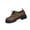 #0205-Brown, variant on Women's British Style Leather Loafers, Fashion Lace-Up Low Top Shoes with Mid Heel, Comfortable Casual & Dressy Oxfords for Women Gift