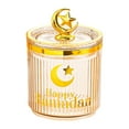 thumbnail image 1 of Tarro de dulces de Ramadán, caja contenedora para aperitivos Eid Mubarak, caja de baratija, bote de comida reutilizable, organizador de encimera, tarro para servir dulces Ámbar, 1 of 8