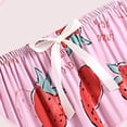 thumbnail image 3 of Socisucc Women's Printed Pajama Pants Thin Wide-leg Pants With Drawstring Loose And Can Be Worn Outside Nine-point Trousers, 3 of 3