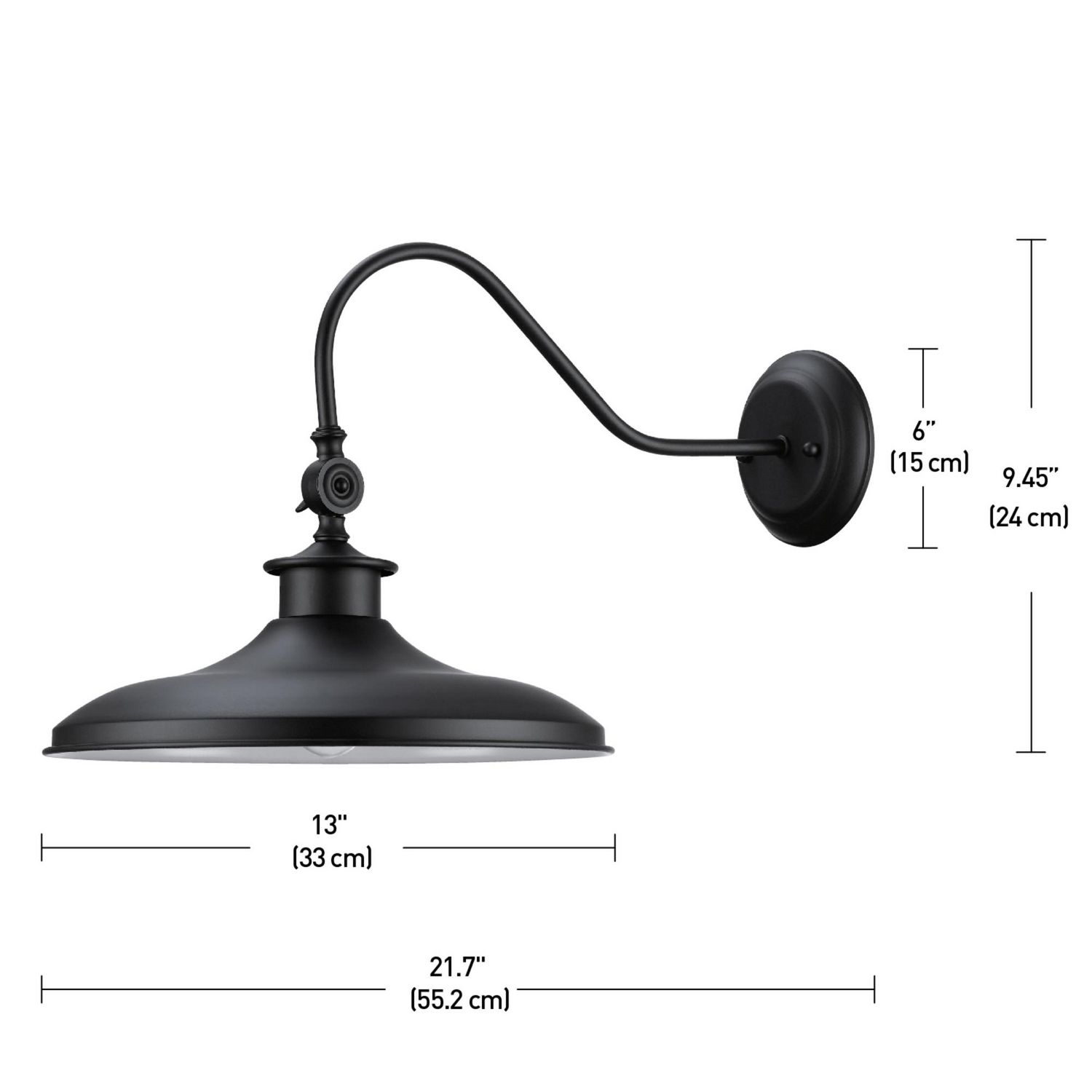 Aedan 1-Light Swivel Wall Sconce, Black Finish