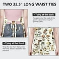 thumbnail image 6 of Brown Mushroom Label Light Pattern Apron-Garden Aprons for Women with Pockets-Cotton Linen Waterproof Kitchen Cooking Gardening Aprons Adjustable for Kitchen,Cooking,BBQ and Salon 33x27 Inch, 6 of 7