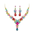 thumbnail image 4 of Ayyufe Fashion Wedding Faux Crystal Rhinestone Decor Necklace Earrings Set, 4 of 7