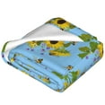 thumbnail image 2 of Salouo Sunflowers And Bees Print Bed Blankets,Flannel Blanket Comfortable Air Conditioning Blanket Lightweight Blanket for Sofa Bed Travel & Couch -80"x60", 2 of 8