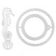 thumbnail image 1 of Troqueles Para álbumes De Recortes, 2 Piezas De Troqueles De Metal Para álbumes De Recortes Para Grabar En Relieve Para Tarjetas De Papel ZAQW Scrapbook Metal Dies, 1 of 8