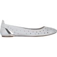 thumbnail image 4 of Womens Nine West Marie Cutout Ballet Flats, White/Silver, 5.5 US, 4 of 6