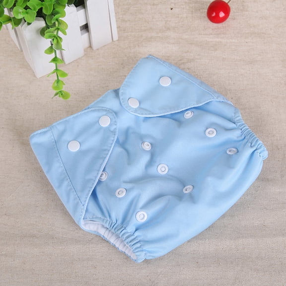 Baby Reusable Cloth Diapers, Adjustable Waist Washable Thin and Breathable Design for Leak Protection, Eco-Friendly and Soft for Infants, Ideal for Daily Use and Comfort - Blue