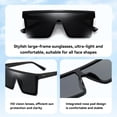 thumbnail image 2 of Gafas de sol cuadradas de gran tamaño Gafas de sol sin montura siamesas para mujeres Hombres Lentes planos Protección UV400 Cuadrado Sin montura, 2 of 5