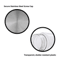 thumbnail image 4 of Mainstays 18 oz Plastic Clear Water Bottle Stainless Steel Screw Cap Lid with Strap, 1 Each Included, 4 of 12