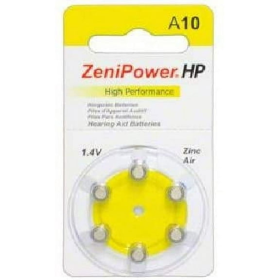 30 x Size 10 ZeniPower Hearing Aid Batteries