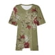 thumbnail image 4 of Camiseta de Manga Corta de Cuello en V Sólido Casual, Camisetas de Manga Corta para las Mujeres, 4 of 4