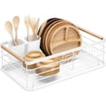 thumbnail image 1 of Escurridor de platos para platos - escurridor bandeja de goteo para fregadero de cocina - estante para platos vasos cubiertos, 1 of 4