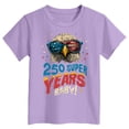thumbnail image 5 of mgoYE 4th of July Shirts for Girls Boys American Flag Patriotic Shirts 250 Anniversary USA Stars and Stripes Independence Day Tee Top 250th Anniversary USA Clothing Girls(Purple,11-12 Years), 5 of 5
