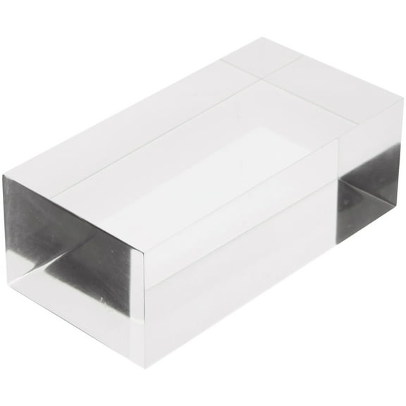 Plymor Clear Polished Acrylic Rectangular Display Block, 1.5" H x 4" W x 2" D