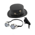 thumbnail image 1 of Injueey Victorian Steampunk Top Hat with Goggles Hat Classic Novelty for Men Women Kits de decoración para fiestas, 1 of 1