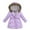Light Purple, variant on Toddler Winter Coat for Girls with Hooded Puffer Jacket Cute Print Jacket Full-Zip Long Sleeve Waterproof Kids Thicken Jacket for Girls 3-4 Years