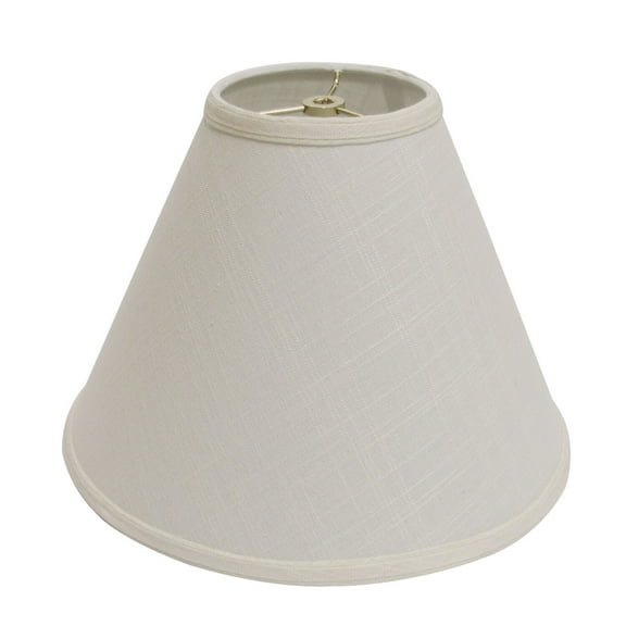 Maykoosh Sophisticated Simplicity Deep Cone Hardback Lampshade with Washer Fitter, Off White Fabric Lampshade for Table Lamps, Natural Linen, 6" Top x 19" Bottom x 13" Height