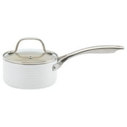 Denmark Tools for Cooks 10 Piece Monaco Nonstick Aluminum Cookware Pots Pans Set, White