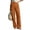Brown, variant on Womens Dress Pants Pull On Wide Leg Stretchy Work Pants Button Elastic High Waist Business Casual Pleated Slacks Trousers with Pockets