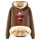thumbnail image 1 of WILLBEST Sudadera con Capucha para Mujer, Estampado Navideño de Vaca, Cálida Grande, 1 of 4