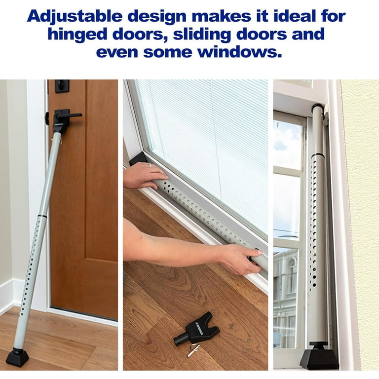 Brink's Commercial Adjustable Heavy-Duty Steel Door Security Bar Brink's Commercial Adjustable Heavy-Duty Steel Door Security Bar