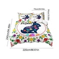 thumbnail image 3 of Tauxra Easter Duvet Cover Set 3 Piece Cartoon Rabbit Egg Pattern Microfiber Bedding for Queen Bed Soft Breathable Machine Washable, 3 of 6