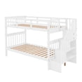 thumbnail image 4 of Stairway Twin-Over-Twin Bunk Bed with Storage and Guard Rail for Bedroom, Dorm-White, 4 of 7
