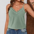 thumbnail image 6 of ATOYSOY Womens Lace Banding V Neck Eyelet Camisole Spaghetti Strap Casual Tank Top Light Breathable Tops For Summer Daily Street Wear, 6 of 7
