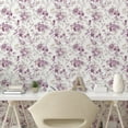 thumbnail image 2 of Ambesonne Floral Peel & Stick Wallpaper for Home, Classical Vibe Jungle Flower, 13"x72", Plum Pale Almond Green, 2 of 5