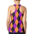 thumbnail image 2 of Halloween Court Jester Costume Juniors Burnout Racerback Tank Top Multi LG, 2 of 2