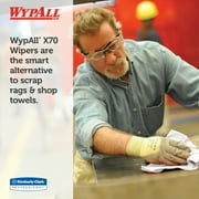 WypAll PowerClean X70 Cloths Medium Duty Wipes (41455), Pop-Up Box, Long Lasting Towels, White (10 Packs of 96 Sheets, 960 Sheet Total)